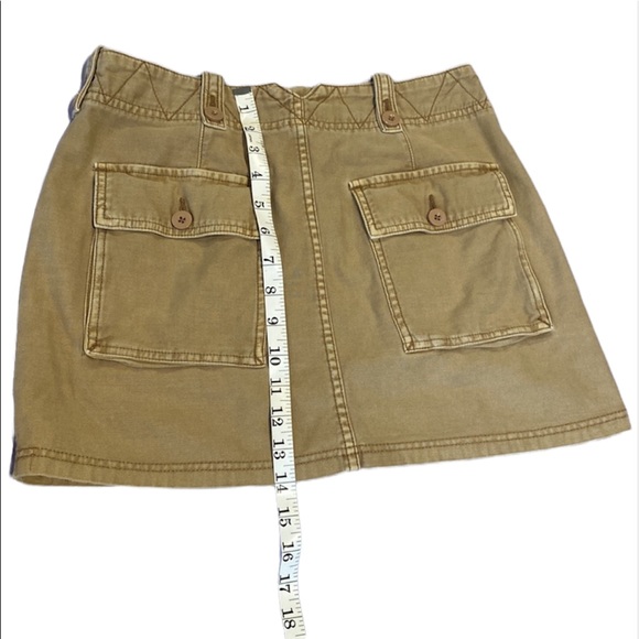 Free People High Waisted Military Style Light Brown Skirt Size 4 - Picture 4 of 8